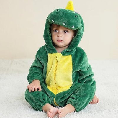 Pyjama Bebe - FluffyToddler™ - Dinosaure Vert - Bebejob.com
